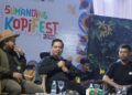 Bupati Wiwit Dorong Promosi Kopi Jepara lewat Sumanding KopiFest 2026 35 Bupati Jepara, Witiarso Utomo (Mas Wiwit) saat menghadiri kegiatan Sumanding KopiFest 2026 di kawasan Hutan Pinus Buper Sumanding, Jumat, 22 Mei 2026 malam. (Dok. for Lingkarjateng.id)