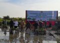 Pembinaan Teritorial TNI AD, 1.500 Mangrove Ditanam di Pidodokulon Kendal 34 Penanaman serentak bibit pohon mangrove di Dusun Pilangsari, Desa Pidodokulon, Kecamatan Patebon, Senin, 25 Mei 2026. (Anik Kustiani/Lingkarjateng.id)