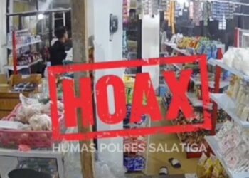 Tangkapan layar rekaman video tiga pemuda masuk ke dalam warung di daerah Ngemplak, Kelurahan Kumpulrejo, Kecamatan Argomulyo, Kota Salatiga saat dikejar sekelompok orang, Selasa, 19 Mei 2026. (Dok.Humas Polres Salatiga/Lingkarjateng.id)