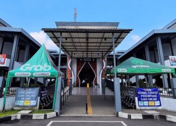 Fasilitas layanan titik jemput ojek online di Terminal Tipe A Tingkir, Salatiga, Senin, 11 Mei 2026. (Dok.Humas Terminal Tipe A Tingkir Salatiga/Lingkarjateng.id)
