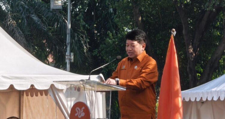 Sensus Ekonomi 2026, BPS Pastikan Tidak Terkait Pajak 25 Kepala Badan Pusat Statistik (BPS) Jateng, Ali Said dalam apel Sensus Ekonomi di Lapangan Simpang Lima Semarang, Kamis (17/6/2026). Foto: Rizky/Lingkar
