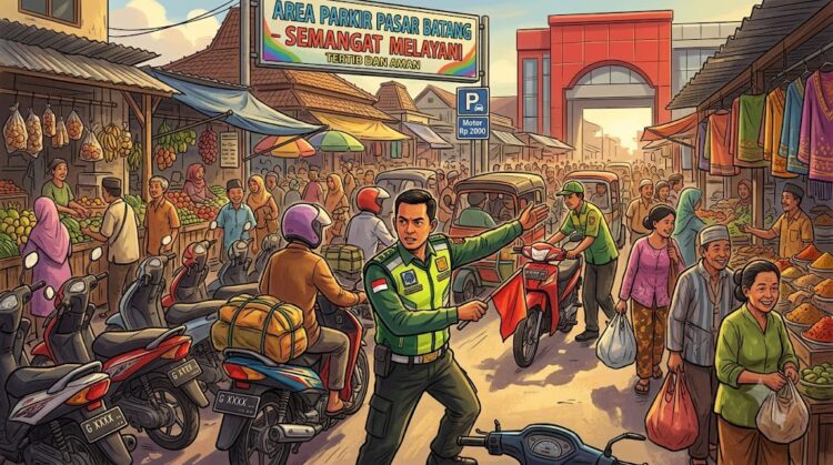 Realisasi Retribusi Parkir Resmi di Batang Baru Capai 26,05 Persen pada Triwulan Kedua. Foto : Ilustrasi Gemini AI / Lingkar