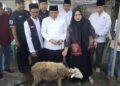 Ketua Baznas : Penyembelihan 93 Ekor Kambing Dam Haji di Kabupaten Semarang, Ini Pertama Kali 29 Bupati dan Wakil Bupati Semarang dalam kegiatan penyembelihan hewan kambing yang merupakan dam haji oleh Baznas Kabupaten Semarang di RPH Tuntang, Kabupaten Semarang. Foto : Hesty Imaniar/Lingkar