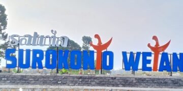 POTRET: Landmark baru Desa Suorokonto Wetan, Kecamatan Pageruyung, Kabupaten Kendal. (Anik Kustiani/Lingkarjatebg.id)
