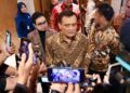 Gubernur Jawa Tengah, Ahmad Luthfi, memberi keterangan kepada awak media usai menghadiri Rapat Koordinasi Pengendalian Alih Fungsi Lahan Sawah di Hotel Gumaya Semarang, Kamis, 4 Juni 2026. (Humas Pemprov Jateng/Lingkarjateng.id)