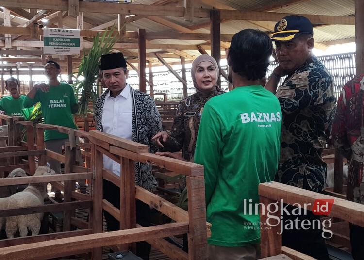 Bupati Kendal Sambut Baik Balai Ternak Baznas di Kalirejo, Harap Tingkatkan Kesejahteraan Warga 25 Bupati Kendal, Dyah Kartika Permanasari, mendampingi Pimpinan Baznas RI Bidang Digitalisasi, Keuangan, dan Operasional, Mokhamad Mahdum, melaunching Balai Ternak Baznas di Desa Kalirejo, Kecamatan Kangkung, Selasa, 9 Juni 2026. (Anik Kustiani/Lingkarjateng.id)