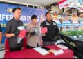 Pengungkapan kasus perampasan motor di Mapolres Rembang, Selasa, 30 Juni 2026. (Vicky Rio/Lingkarjateng.id)