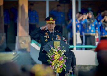 Upacara peringatan Hari Lahir Pancasila 2026 di Alun-alun Kidul Boyolali yang dipimpin Kapolres Boyolali AKBP Indra Maulana Saputra, Senin, 1 Juni 2026. (Dok. Pemkab Boyolali/Lingkarjateng.id)
