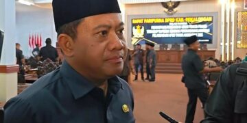 Plt Bupati Pekalongan Sukirman menghadiri Rapat Paripurna DPRD Kabupaten Pekalongan pada Senin, 29 Juni 2026. (Fahri Akbar/Lingkarjateng.id)