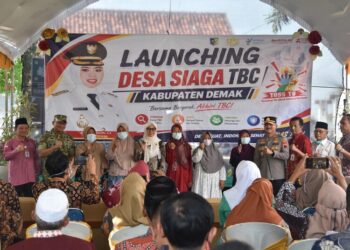 Kegiatan launching Desa Siaga TBC di Desa Doreng, Kecamatan Wonosalam, Kabupaten Demak, baru-baru ini. (M. Burhanuddin Aslam/Lingkarjateng.id)