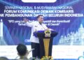 Gubernur Jawa Tengah, Ahmad Luthfi, saat membuka Musyawarah Nasional Forum Komunikasi Dewan Komisaris Bank Pembangunan Daerah Seluruh Indonesia di Gedung Gradhika Bhakti Praja, Semarang, Rabu, 3 Juni 2026. (Humas Pemprov Jateng/Lingkarjateng.id)