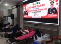 Polres Demak Gelar Donor Darah, Jelang Peringatan Hari Bhayangkara ke-80 34 Personel Polres Demak saat mengikuti kegiatan donor darah di Mapolres Demak. Foto : Burhan/Lingkar