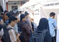 Pencari kerja memadati job fair di Kantor Disnaker Kabupaten Semarang, Rabu, 3 Juni 2026. (Hesty Imaniar/Lingkarjateng.id)