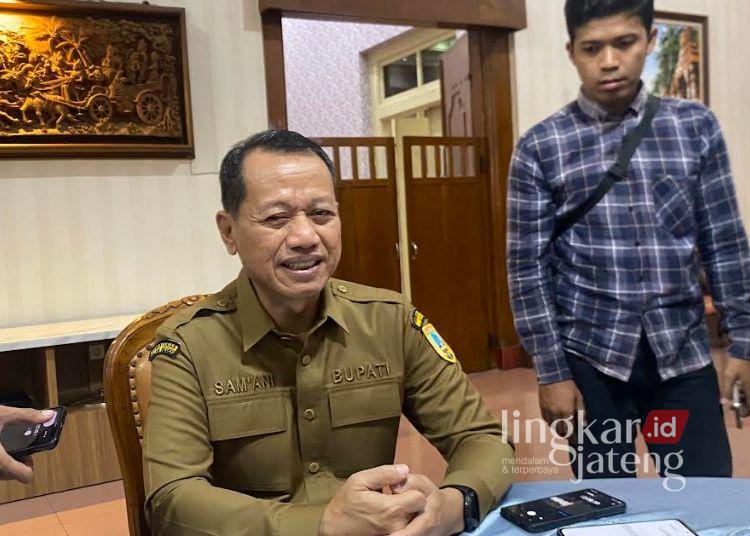 Soal Rekrutmen Tenaga Outsourcing Pemkab Kudus, Ada 2 Formasi Baru 25 Bupati Kudus, Sam’ani Intakoris. (Nisa Hafizhotus Syarifa/Lingkarjateng.id)