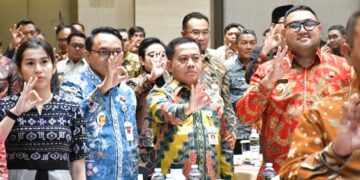 Plt Bupati Pekalongan, Sukirman (tengah), mengikuti Rapat Koordinasi Pengendalian Alih Fungsi Lahan Sawah di Semarang, Kamis, 4 Juni 2026. (Fahri Akbar/Lingkarjateng.id)
