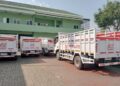 Kendaraan truk Koperasi Desa Merah Putih tiba di Markas Kodim 1719/Jepara, Jumat, 26 Juni 2026. (Tomi Budianto/Lingkarjateng.id)