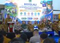 Bupati Boyolali Agus Irawan menyampaikan sambutan dalam acara  Rembug Pembangunan Provinsi Jawa Tengah Tahun 2026 di Pendopo Gede Kabupaten Boyolali, Selasa, 2 Juni 2026. (Dok. Pemkab Boyolali/Lingkarjateng.id)