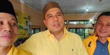 Ketua Dewan Pimpinan Daerah (DPD) I Partai Golkar Jawa Tengah, Mohammad Saleh menanggapi fenomena lagu viral MBG (Mas Bahlil Ganteng), Sabtu, 30 Mei 2026. (Vicky Rio/Lingkarjateng.id)
