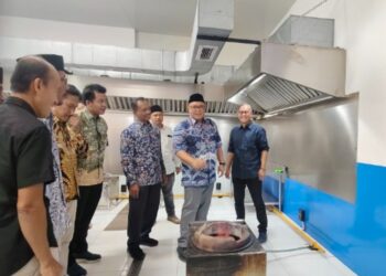 Dapur SPPG Dorokandang mulai memanfaatkan CNG dalam operasional dapur MBG, Senin, 1 Juni 2026. (Vicky Rio/Lingkarjateng.id)