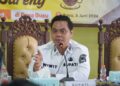 Bupati Jepara, Witiarso Utomo, dalam kegiatan Ngolah Pikir (Ngopi) Bareng Petinggi yang digelar Pemerintah Kabupaten Jepara di Desa Bucu, Kecamatan Kembang, Rabu, 3 Juni 2026. (Tomi Budianto/Lingkarjateng.id)