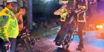 Sejumlah motor berknalpot brong diamankan petugas Satlantas Polres Salatiga, Minggu, 7 Juni 2026. (Dok.Humas Polres Salatiga/Lingkarjateng.id)