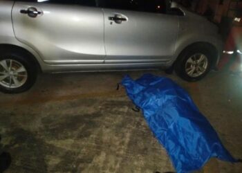 Jenazah seorang pria ditemukan di area parkir SPBU 44.507.22 Kelurahan Kecandran, Kecamatan Sidomukti, Kota Salatiga, Sabtu, 20 Juni 2026. (Dok.Humas Polres Salatiga/Lingkarjateng.id)