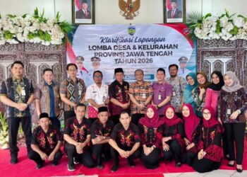 Desa Tegalsambi, Kecamatan Tahunan saat melaksanakan kegiatan Klarifikasi Lapangan Lomba Desa Tingkat Provinsi Jawa Tengah Tahun 2026. Foto: Tomi/Lingkar