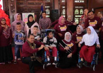 peringatan Hari Anak Nasional Tahun 2026 di Tingkat Kabupaten Semarang melibatkan anak-anak inklusif termasuknya anak-anak ABK di Pendopo Rumah Dinas Bupati Semarang. Foto : Hesty / Lingkar
