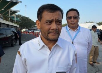 Gubernur Jawa Tengah, Ahmad Luthfi, saat menghadiri Peluncuran Mandatori bahan bakar B50 di Rest Area KM 57 Tol Jakarta-Cikampek, Kabupaten Karawang, Jawa Barat, Kamis , 9 Juli 2026. (dok for Lingkarjateng.id)