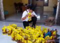 Bulog Tarik Peredaran MinyaKita Berbau Solar di Demak 33 Petugas Bulog cek MinyaKita berbau solar di Desa Pilangsari, Kecamatan Sayung, Kabupaten Demak baru-baru ini. (Burhanuddin Aslam/Lingkarjateng.id)