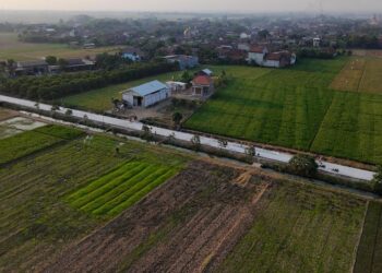 FOTO UDARA: Hasil sementara pembangunan Jalan Gidanglo–Guwosobokerto di Kecamatan Welahan, Kabupaten Jepara pada Rabu, 15 Juli 2026. (dok for Lingkarjateng.id)