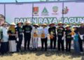 Wali Kota Semarang, Agustina Wilujeng Pramestuti, mengikuti panen raya jagung di lahan binaan PC GP Ansor setempat di Kelurahan Tambangan, Kecamatan Mijen, Minggu, 5 Juli 2026. (Lingkarjateng.id)