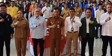 Gubernur Jawa Tengah, Ahmad Luthfi, saat menghadiri Munas ke-19 BEM SI di Politeknik Negeri Semarang, Senin, 27 Juli 2026. (Rizky Syahrul Al-Fath/Lingkarjateng.id)