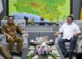 Gubernur Jawa Tengah, Ahmad Luthfi, menerima kunjungan Penasihat Khusus Presiden Bidang Ketenagakerjaan dan Kesejahteraan Buruh, Said Iqbal, di Kantor Gubernur Jawa Tengah, Semarang, pada Senin, 27 Juli 2026. (Humas Pemprov Jateng/Lingkarjateng.id)