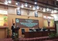 Fraksi PKB DPRD Demak, Muh Syafi’i menyampaikan pandangan umum dalam rapat paripurna. Foto: Burhan/Lingkar