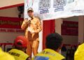 Bupati Jepara, Witiarso Utomo (Mad Wiwit) didampingi Wakil Bupati M. Ibnu Hajar (Gus Hajar) saat meluncurkan sistem E-Parkir di Jalan Diponegoro Pusat Perdagangan Pecinan Jepara, pada Senin, 27 Juli 2026. (Tomi Budianto/Lingkarjateng.id)