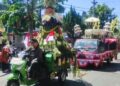 Para kontingen kirab budaya Hari Jadi ke-1276 Salatiga saat melintasi jalan Fatmawati, Sabtu, 25 Juli 2026. (Angga Rosa/Lingkarjateng.id)