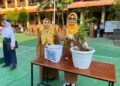 Penamaan bunga Bougenville sebagai simbol dimulainya rangkaian Masa Pengenalan Lingkungan Sekolah (MPLS) Tahun Ajaran 2026/2027  di SMPN 1 Jepara pada Senin, 13 Juli 2026. (dok for Lingkarjateng.id)