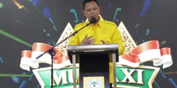 Pimpin Golkar Wonosobo, Imam Teguh Bidik Regenerasi Kader Milenial dan Gen Z 10 Ketua DPD II Partai Golkar Kabupaten Wonosobo, Imam Teguh, menyampaikan sambutan usai menerima mandat baru dalam acara Musyawarah Daerah (Musda) yang digelar di Horison Inn Alaska Kota Semarang, Jumat, 24 Juli 2026. (dok for Lingkarjateng.id)