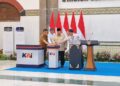 Presiden RI Prabowo Subianto saat meresmikan revitalisasi Cagar Budaya Stasiun Semarang Tawang di Kota Semarang pada Kamis, 30 Juli 2026. (Rizky Syahrul Al-Fath/Lingkarjateng.id)