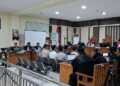 Proses sidang lanjutan perkara dugaan korupsi yang menjerat Bupati Pati nonaktif Sudewo di Pengadilan Tipikor Semarang, Senin, 13 Juli 2026. (Rizky Syahrul Al-Fath/Lingkarjateng.id)