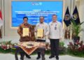 TEKEN KERJA SAMA: Wali Kota Salatiga Robby Hernawan (kiri) usai menandatangani nota kesepakatan terkait pelayanan keimigrasian di Kantor Imigrasi Kelas I Khusus TPI Semarang, Kamis, 9 Juli 2026. (Dok.Prokompim Setda Salatiga/Lingkarjateng.id)