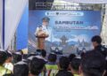 Genjot PAD, Salatiga Mulai Uji Coba Pembayaran Parkir Elektronik 31 Wali Kota Salatiga, Robby Hernawan, memberi sambutan dalam peresmian uji coba sistem pembayaran parkir elektronik, Senin, 27 Juli 2026. (Prokompim Setda Salatiga/Lingkarjateng.id)
