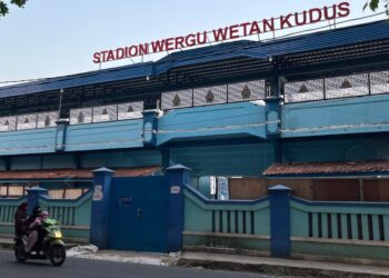 Tampak Stadion Wergu Wetan Kudus. Foto: Nisa Hafizhotus Syarifa/Lingkar