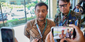 Gubernur Jawa Tengah, Ahmad Luthfi diwawancara di sela acara Konferensi Nasional Kusta 2026 di Grand Sahid Jaya, Jakarta, Jumat, 10 Juli 2026. (Dok. for Lingkarjateng.id)