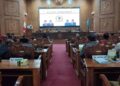 DPRD Pati menggelar rapat paripurna persetujuan Raperda Pertanggungjawaban Pelaksanaan APBD 2025, Selasa, 14 Juli 2026. (Lingkarjateng.id) 