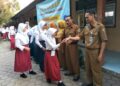 Suasana Masa Pengenalan Lingkungan Sekolah (MPLS) Tahun Ajaran 2026/2027 di SMP Negeri 1 Bojong, Kabupaten Pekalongan, Senin, 13 Juli 2026 pagi. (Fahri Akbar/Lingkarjateng.id)