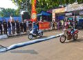 Kapolres Pekalongan AKBP Rachmad C. Yusuf secara resmi membuka Kapolres Pekalongan Cup Drag Bike Pemula 2026 di Komplek Pemkab Pekalongan, Kajen, Minggu, 5 Juli 2026. (Fahri Akbar/Lingkarjateng.id)