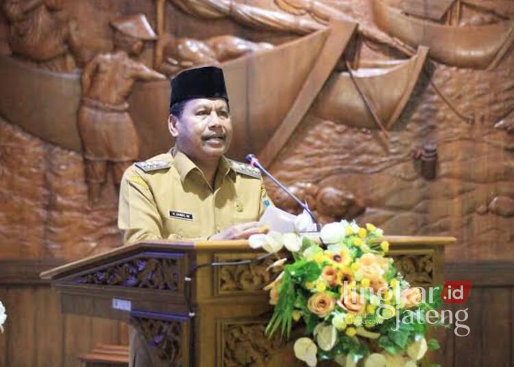 Soal Dugaan Penyimpangan TPP Rp2 Miliar, Bupati Rembang Instruksikan Diusut 25 Bupati Rembang, Harno. (Vicky Rio/Lingkarjateng.id)