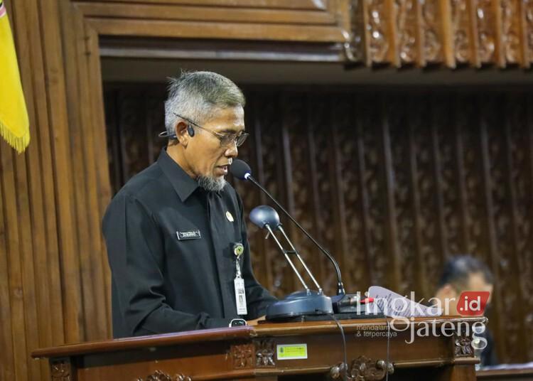Syarat Terpenuhi, Pemprov Jateng Ajukan Pemekaran Brebes Selatan 25 Sekda Jateng, Sumarno, saat mengikuti rapat paripurna di Gedung DPRD Jateng, Kamis, 30 Juli 2026. (Humas Pemprov Jateng/Lingkarjateng.id)